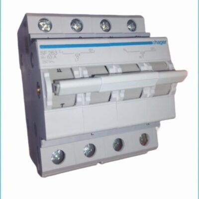 Hager 63A 230V AC 2 Pole Change Over Switch