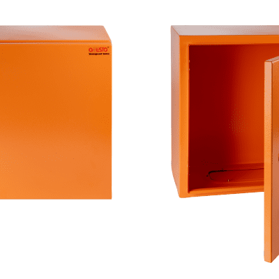 400 X400X200 Orange Steel Enclosure